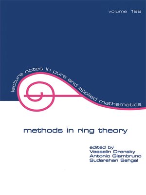 cover image of Methods in Ring Theory